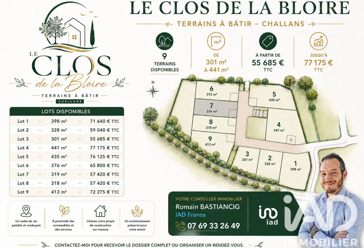 Vente Terrain à bâtir 319 m&sup2; — photo 1