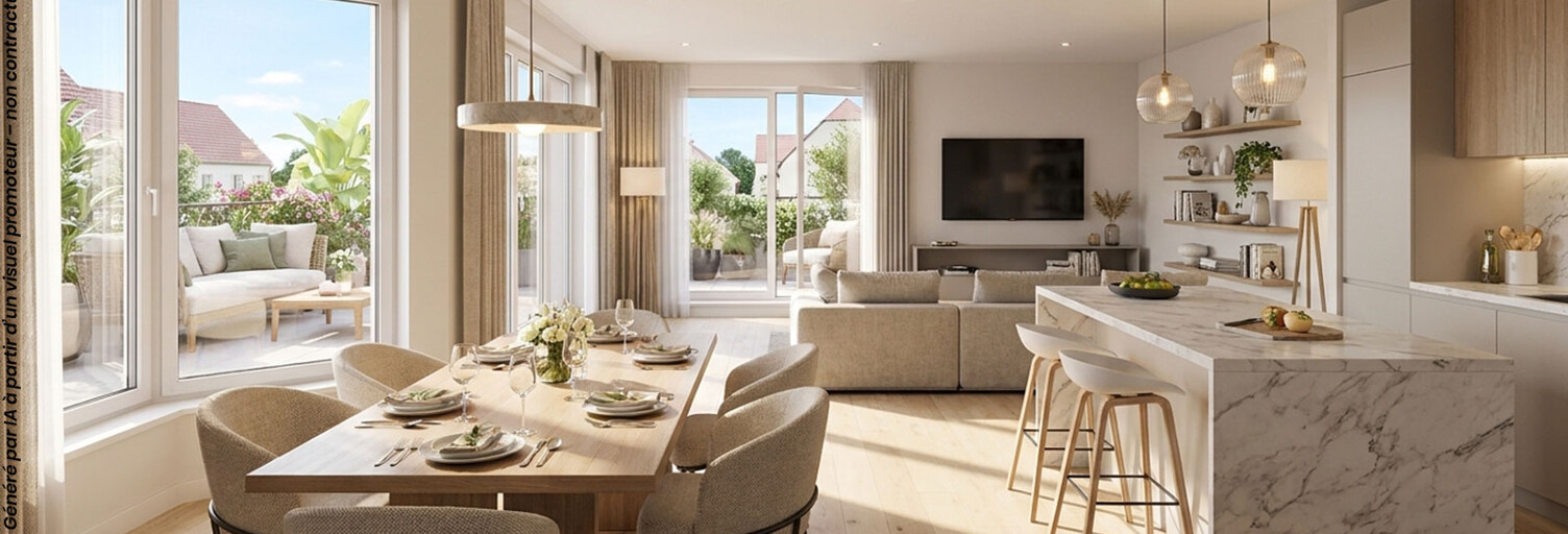 Appartement neuf T2, T3, T4 Pièce 45 à 86 m² à vendre à Colmar (68000)
