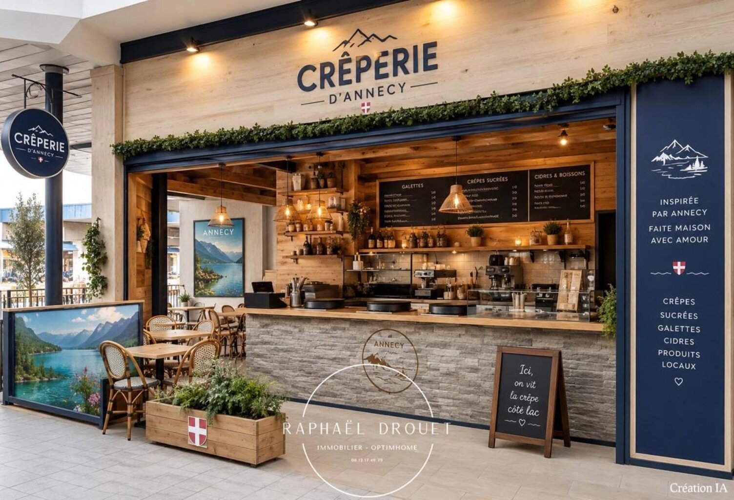 Fonds de commerce de restauration rapide crêperie – Emplacement premium - Coeur Centre Commercial – Annecy (74) — photo 1