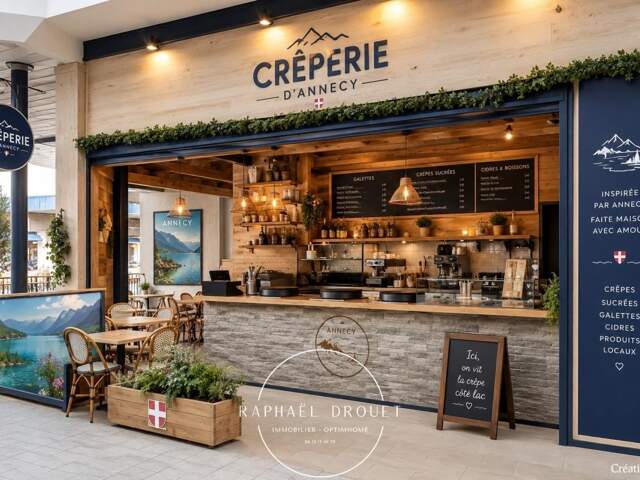 Fonds de commerce de restauration rapide crêperie – Emplacement premium - Coeur Centre Commercial – Annecy (74) — photo du bien