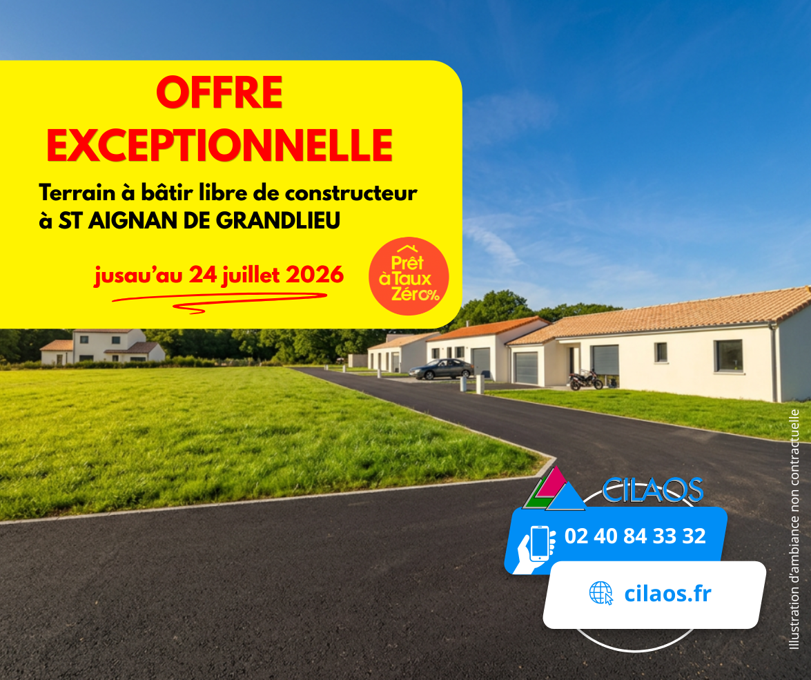 OFFRE EXCEPTIONNELLE Terrain à bâtir ST AIGNAN GRANLIEU