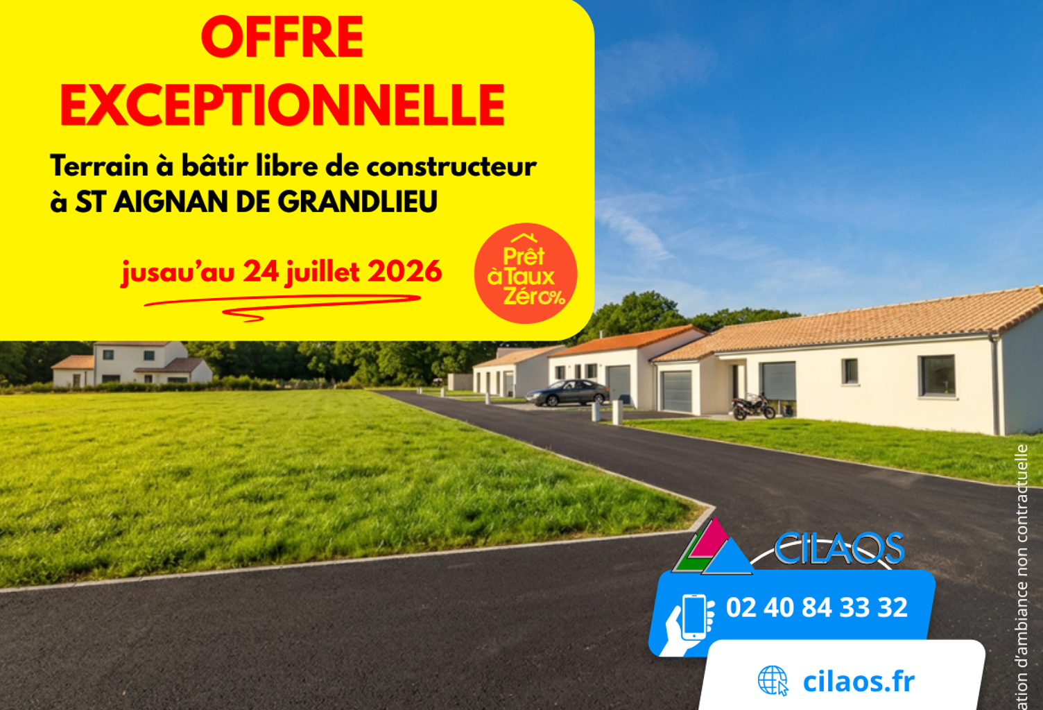 OFFRE EXCEPTIONNELLE Terrain à bâtir ST AIGNAN GRANLIEU — photo 1