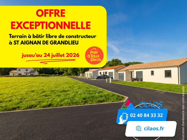 OFFRE EXCEPTIONNELLE Terrain à bâtir ST AIGNAN GRANLIEU — photo du bien