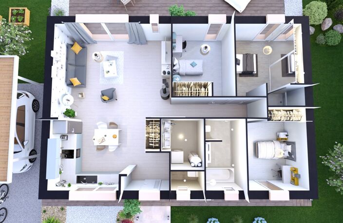 Vente maison à construire 85 m² Saint-Sorlin-en-Valloire (26210) — photo 2