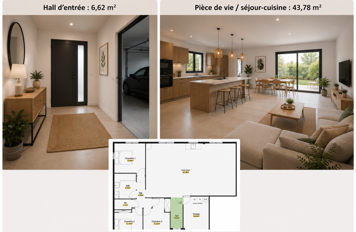 A VENDRE - MONTADY - VILLA NEUVE T4 DE 98 M2 SUR 260 M2 DE T — photo 3