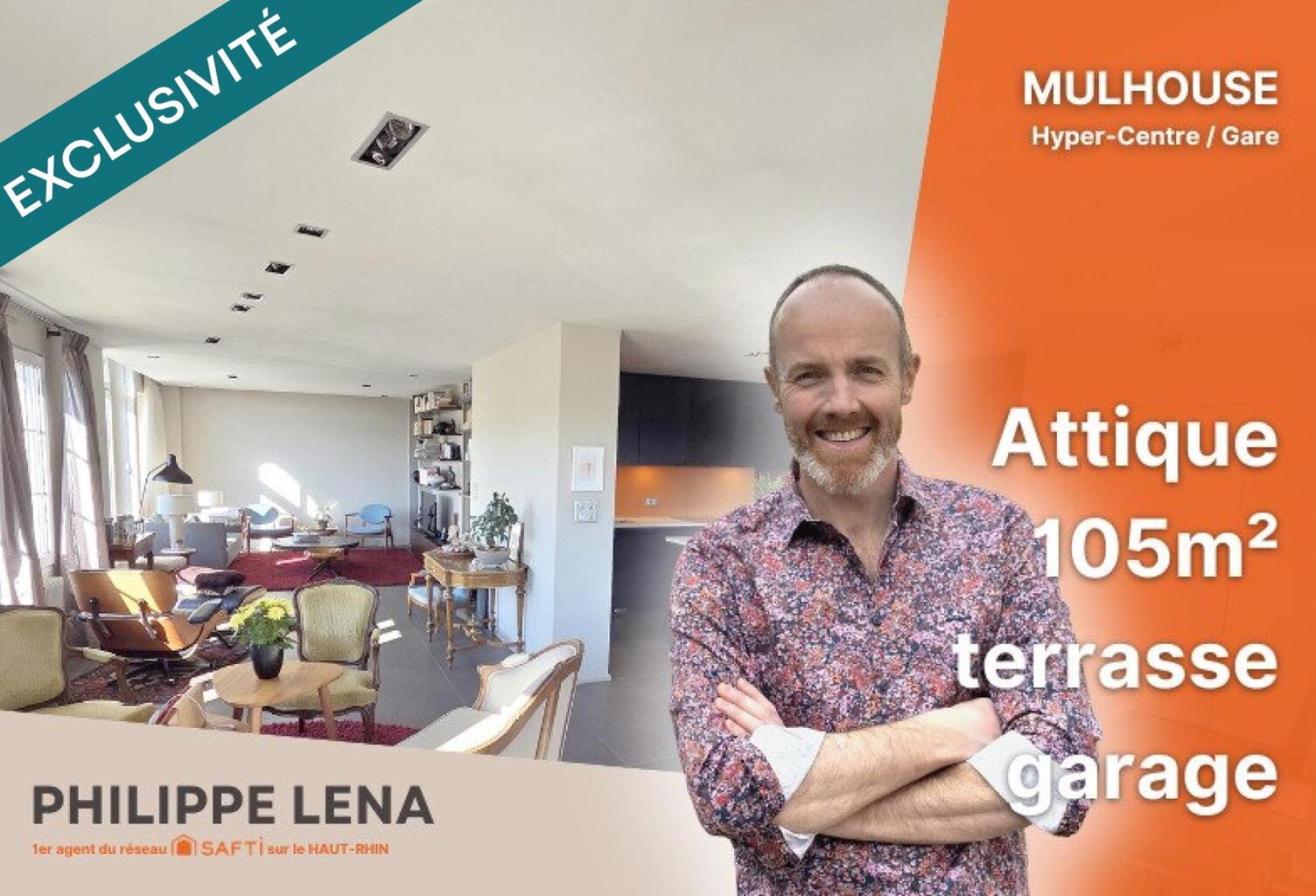 Bel attique 105m², 2 chambres, Bas Rebberg / gare — photo 1