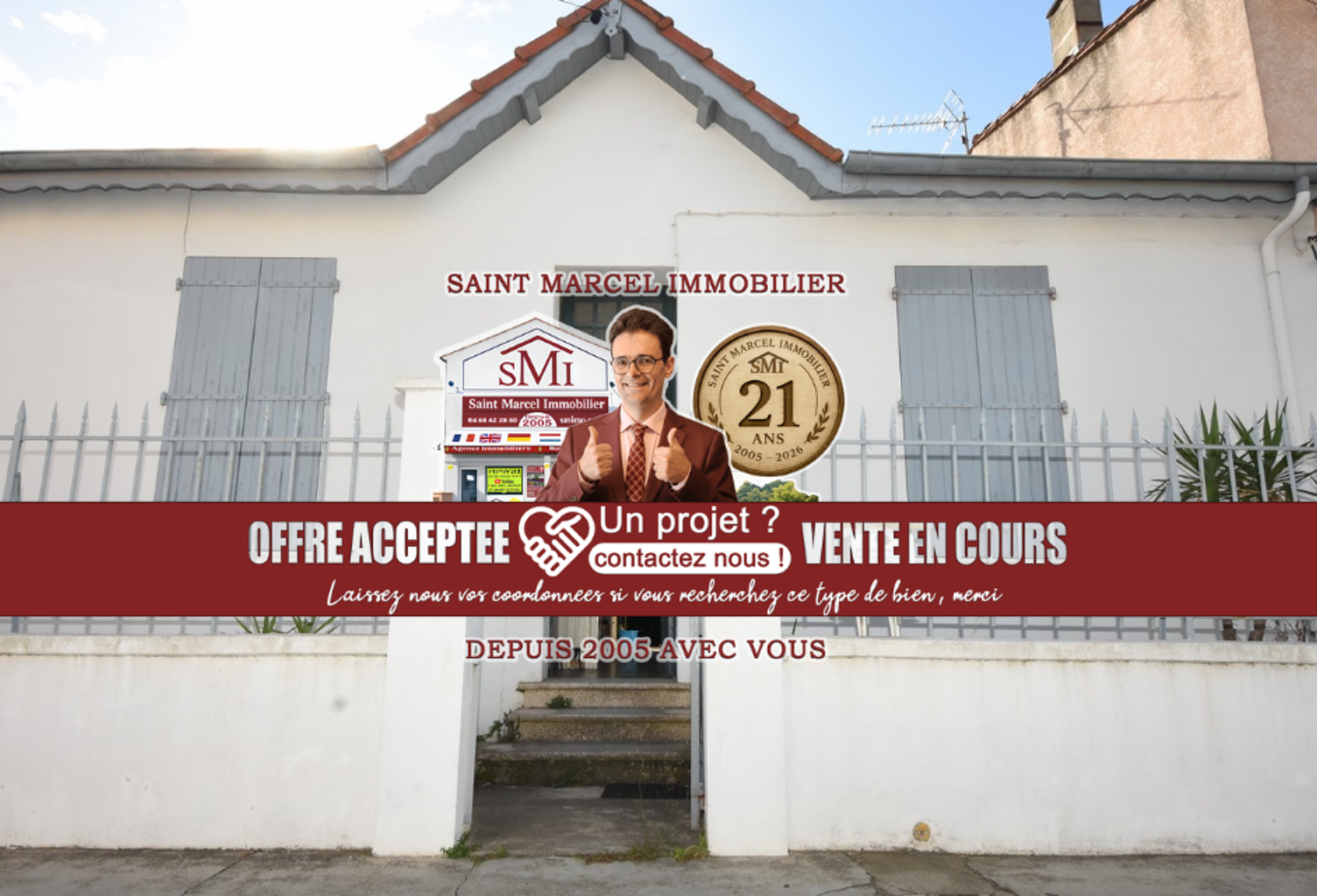 Maison de plain-pied de 72 m2 à Narbonne - 144 950 EUR avec ja — photo 1