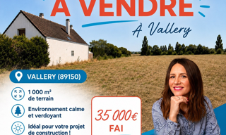 Terrain  1000 m² à vendre à Vallery (89150)