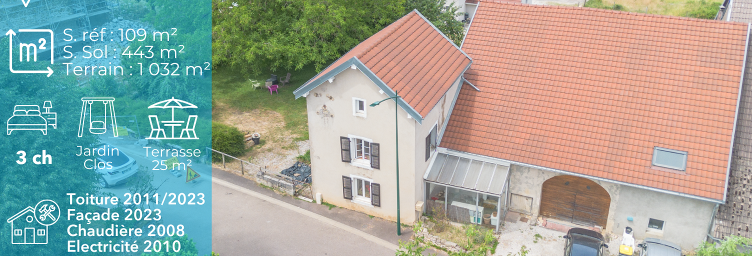 Maison 5 Pièces 109 m² à vendre à Désandans (25750)