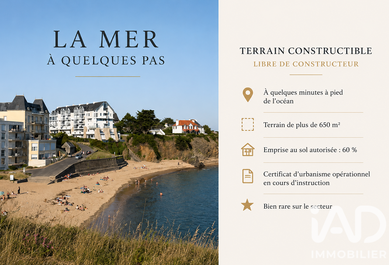 Vente Terrain à bâtir 650 m&sup2; — photo 1