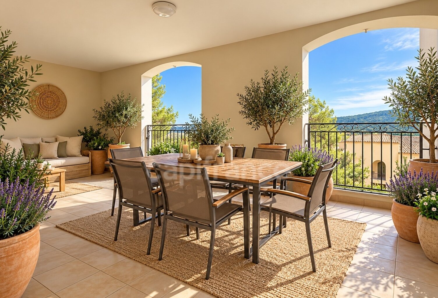 Domaine de Pont royal, BEL APPARTEMENT de 57 m2 1er étage avec ascenseur ,  deux chambres, terrasse vue dégagée, piscine en résidence — photo 1