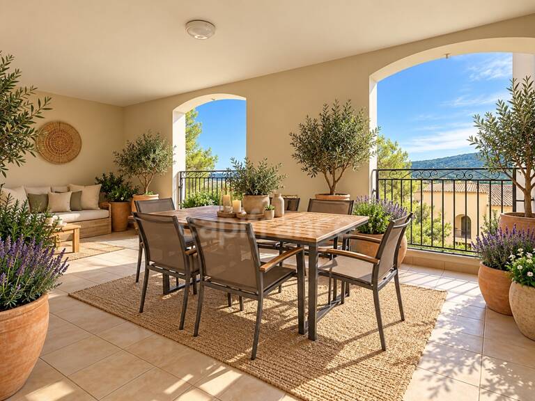 Domaine de Pont royal, BEL APPARTEMENT de 57 m2 1er étage avec ascenseur ,  deux chambres, terrasse vue dégagée, piscine en résidence — photo 1