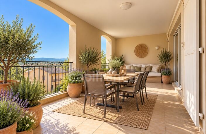 Domaine de Pont royal, BEL APPARTEMENT de 57 m2 1er étage avec ascenseur ,  deux chambres, terrasse vue dégagée, piscine en résidence — photo 3