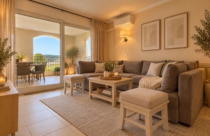 Domaine de Pont royal, BEL APPARTEMENT de 57 m2 1er étage avec ascenseur ,  deux chambres, terrasse vue dégagée, piscine en résidence — photo 5