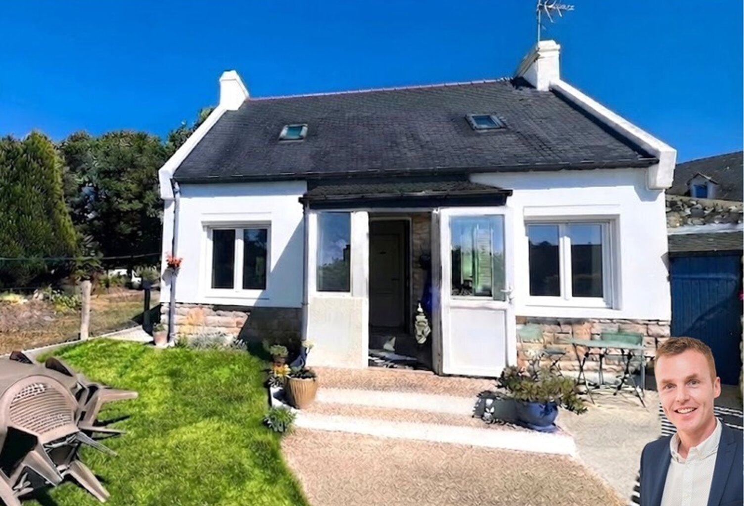 PLOEVEN (29) proche de PLOMODIERN - Maison à vendre de type 5 de 85 m² habitable 100 m² utile - Terrain de 248 m² - Dépendance — photo 1