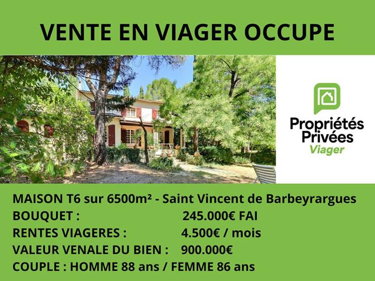 VIAGER OCCUPE - MAISON 176m² sur terrain de  6500m² — photo 1
