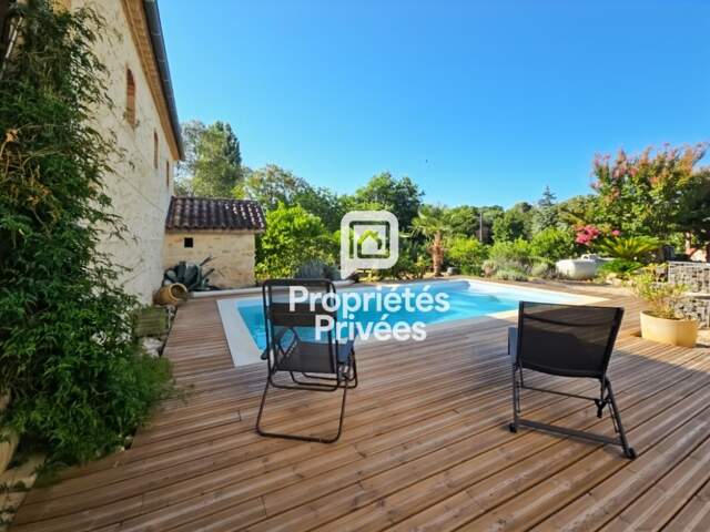 Maison en pierre de 185 m² avec piscine, dépendance et parc arboré  à 10 min de Marmande — photo du bien