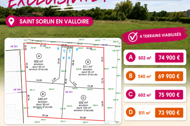 Terrain  69900 €