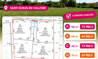 Terrain 540 m² à construire Saint-Sorlin-en-Valloire (26210)