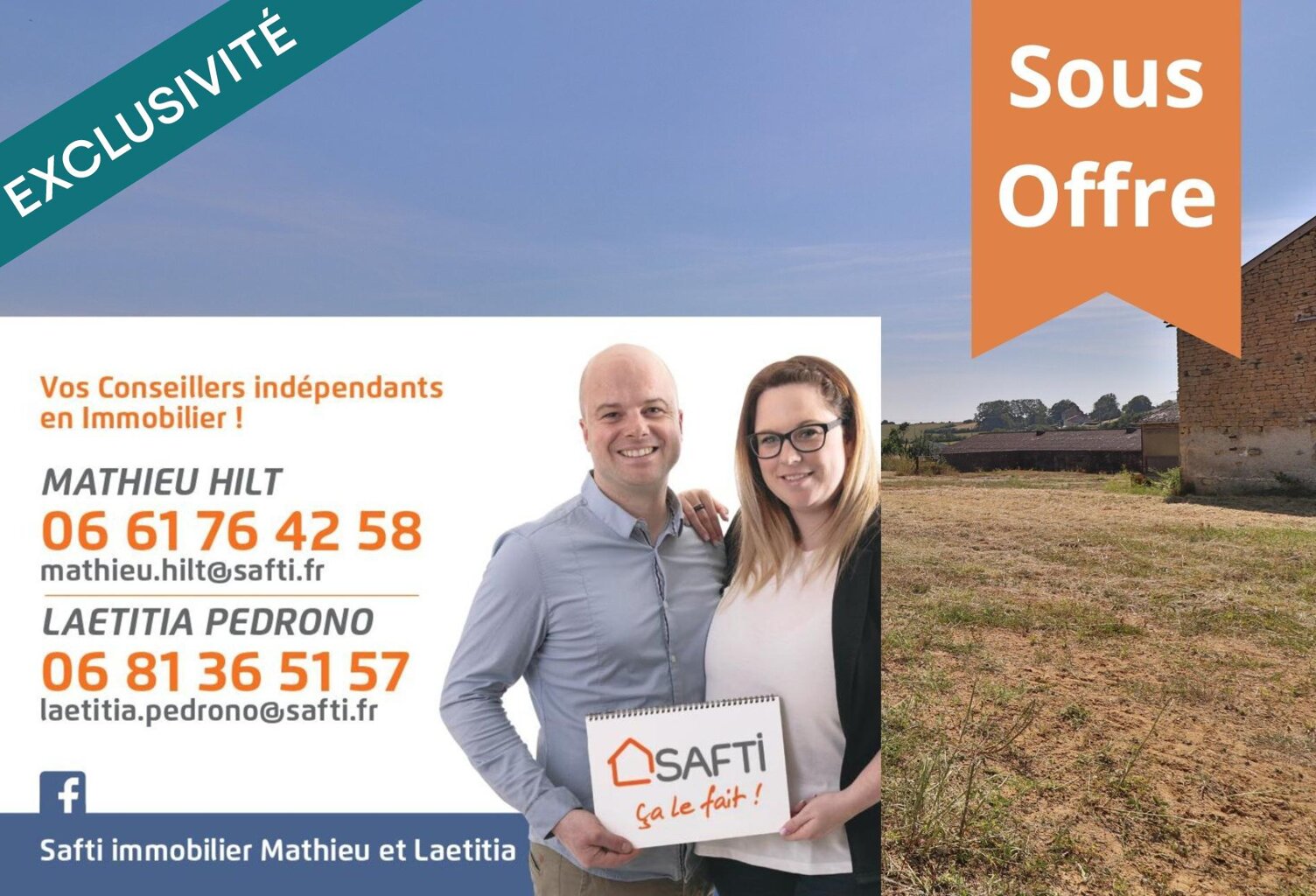 Terrain hors lotissement avec vue sur champs — photo 1