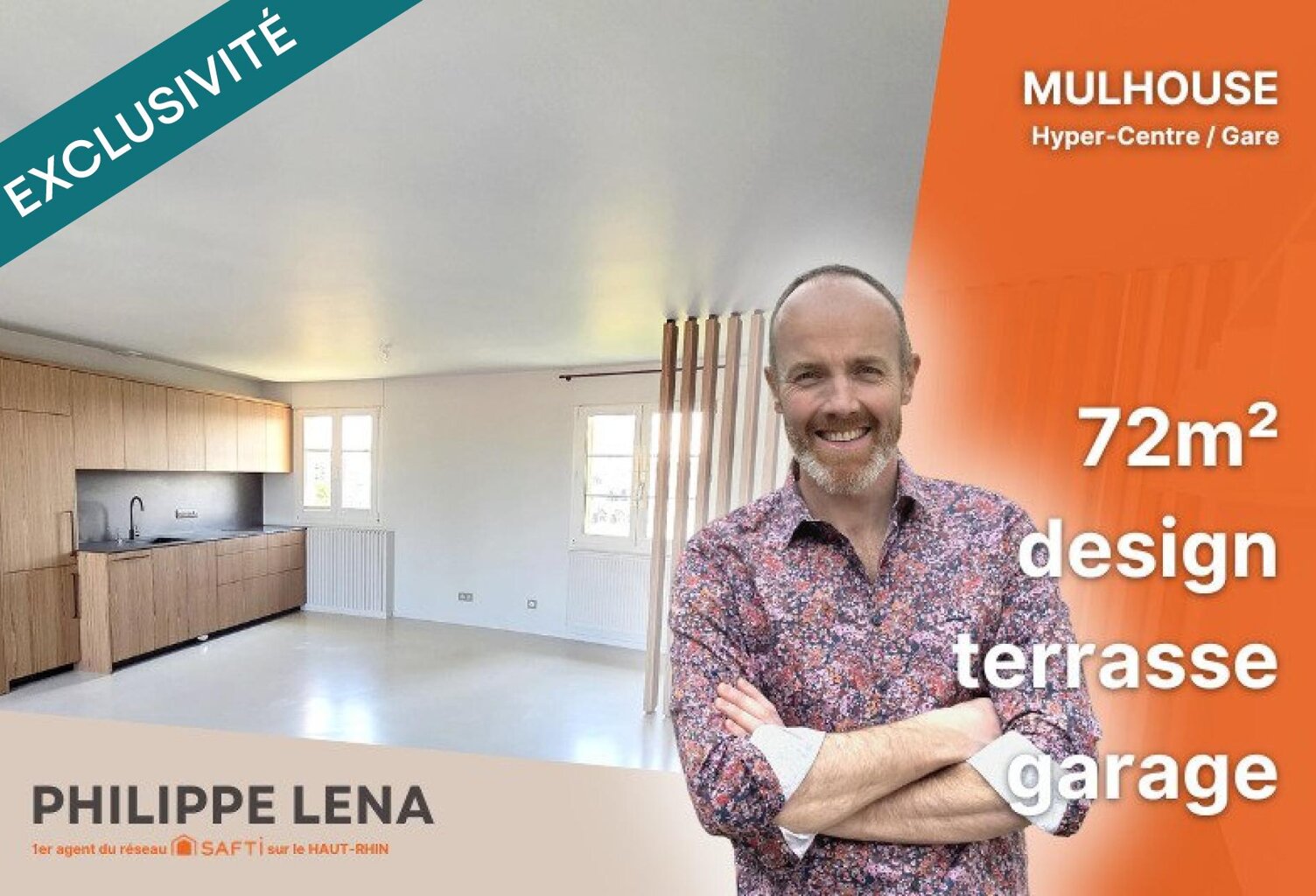 F3 design, 72 m², 2 chambres, Bas Rebberg / gare — photo 1