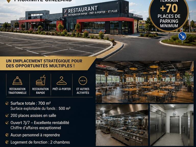 Vente Restaurant 720 m&sup2; — photo 1