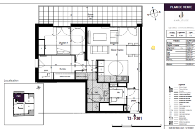 Appartement 3 pièces 1114 €