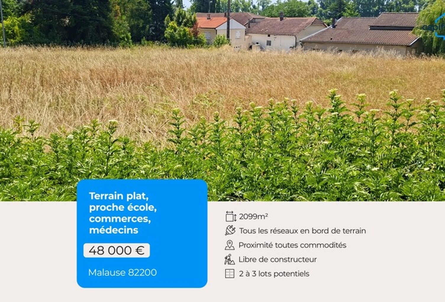 Terrain à vendre de 2 099,00 m² MALAUSE (82) — photo 1
