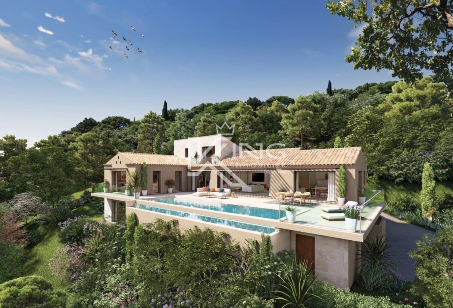 LES ISSAMBRES – VUE MER | PROJET DE VILLA CONTEMPORAINE AVEC PERMIS ACCORDÉ — photo 1