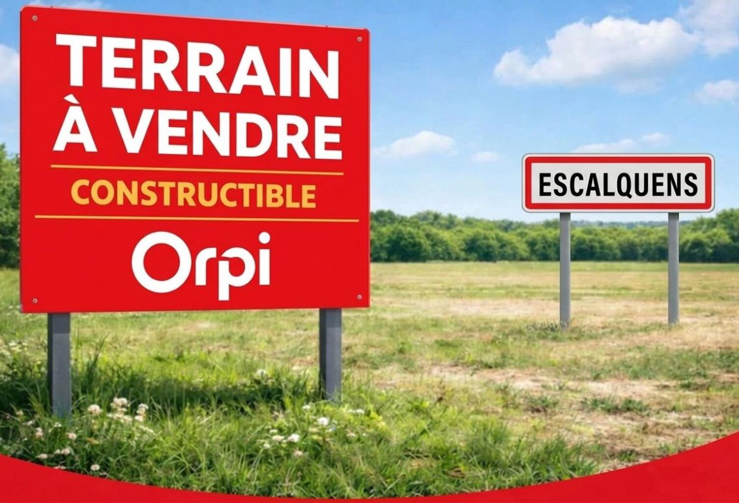 TERRAIN PLAT ESCALQUENS 500m² — photo 1