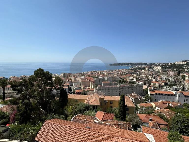 MENTON - TERRES CHAUDES: APPARTEMENT 2P AVEC VUE MER PANORAMIQUE — photo 1