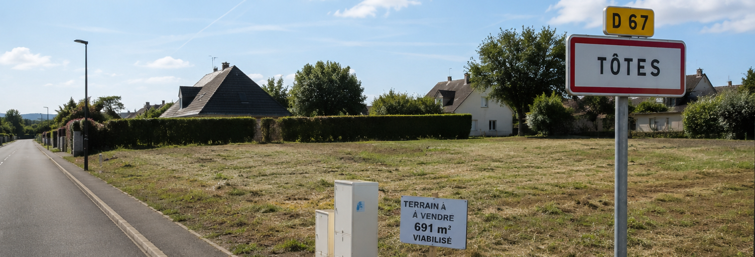 Terrain  m² à construire Tôtes (76890)