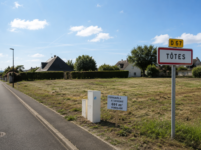 Terrain à bâtir de 691 m² – Viabilisé – Exclusivité Maison Confiance – Tôtes — photo 1