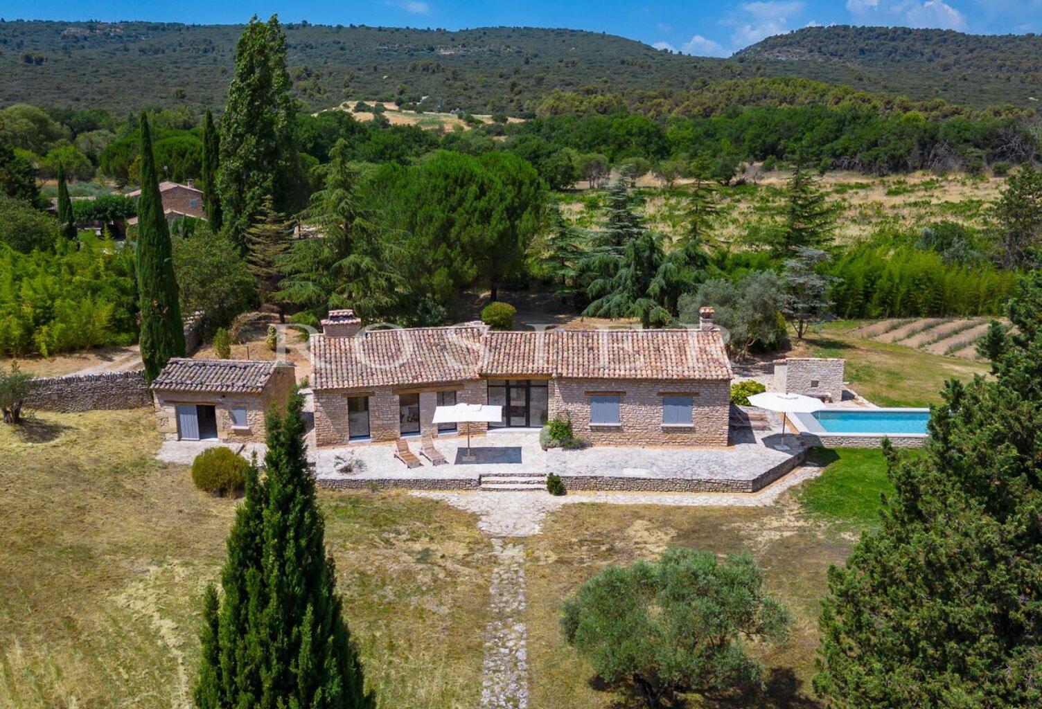 Maison en pierre rénovée avec piscine et jardin paysager à Gorde — photo 1