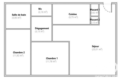 Appartement 3 pièces 161900 €
