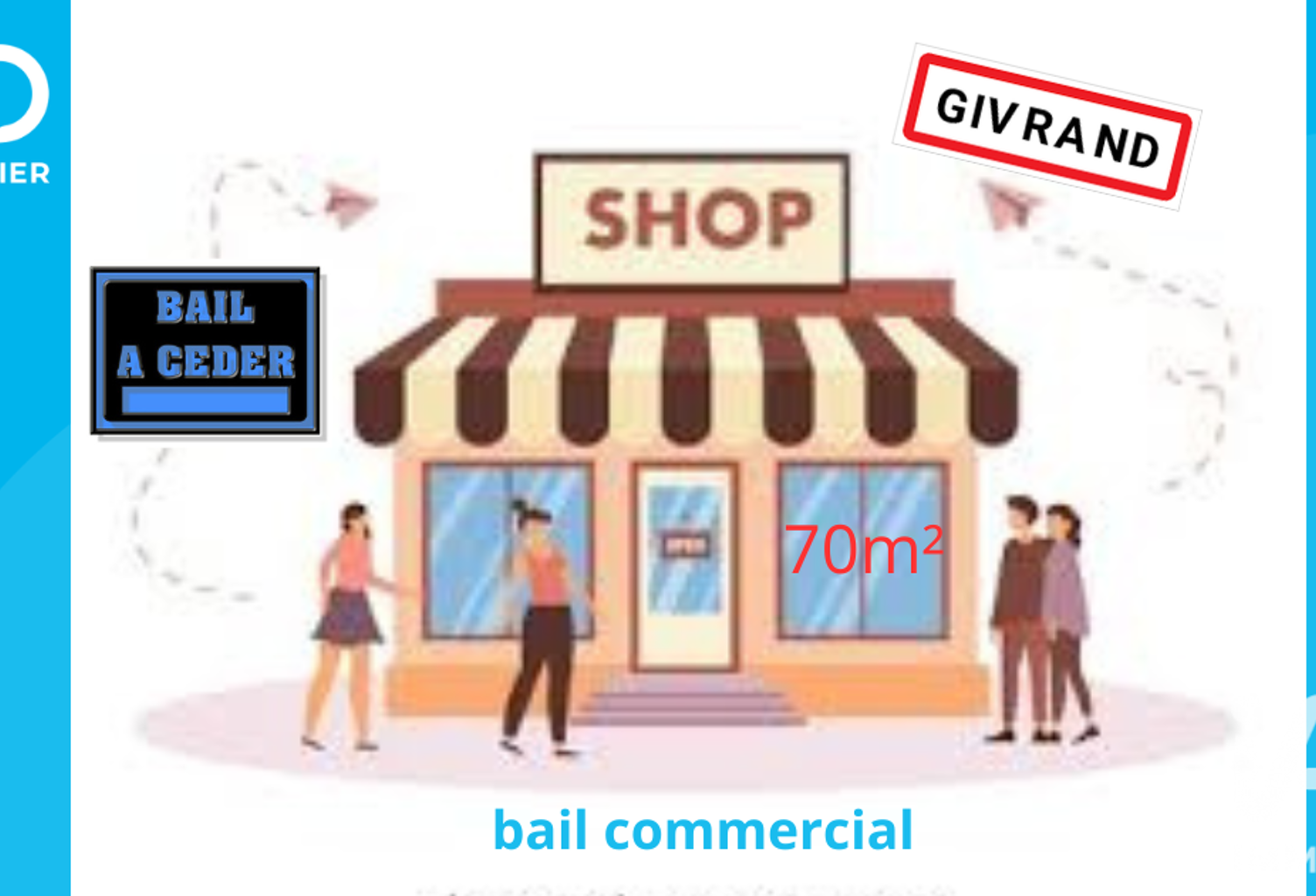 Vente Local commercial 70 m&sup2; — photo 1
