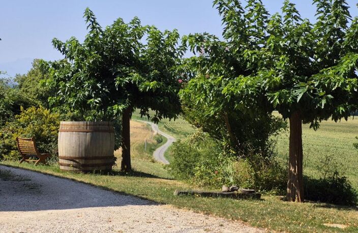 À vendre dans le Gers, proche de Castelnau-Magnoac: Maison gasconne dotée d'une cuisine d'été spacieuse, balcon-terrasse, granges et de parcelles boisées, sur un terrain de 24 772 m² (2,4ha). Situation calme, belles vues des montagnes — photo 4