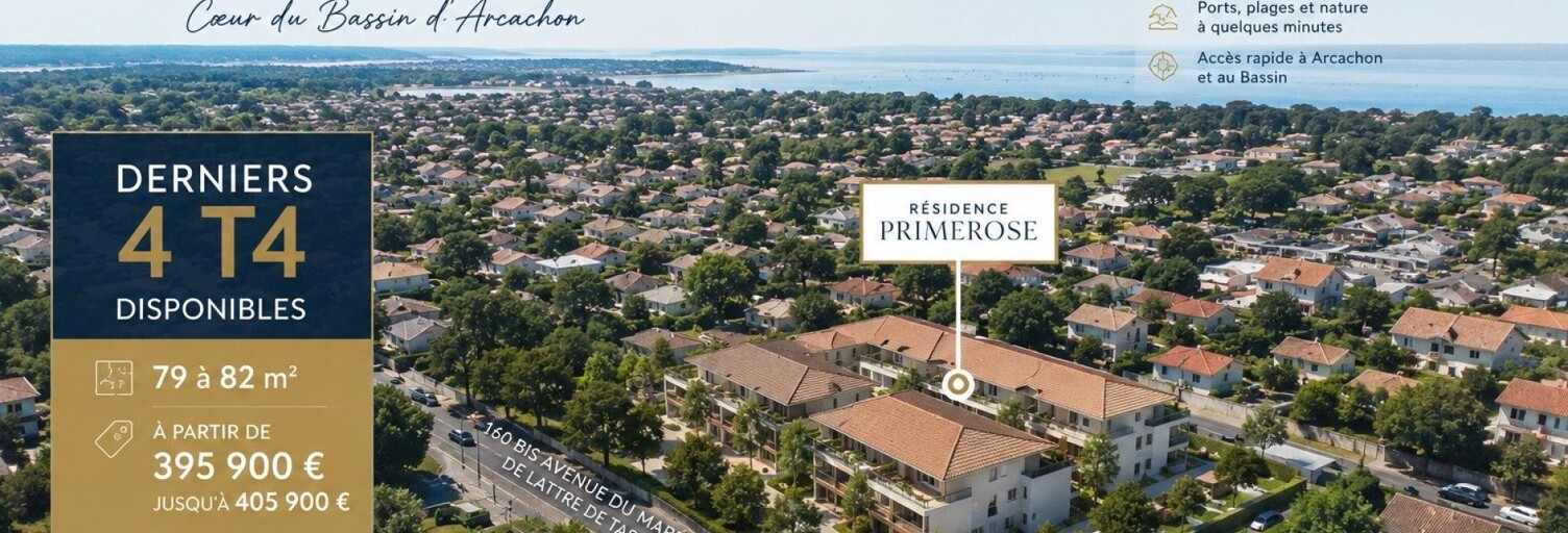 Appartement 4 Pièces 79 m² à vendre à Gujan-Mestras (33470)