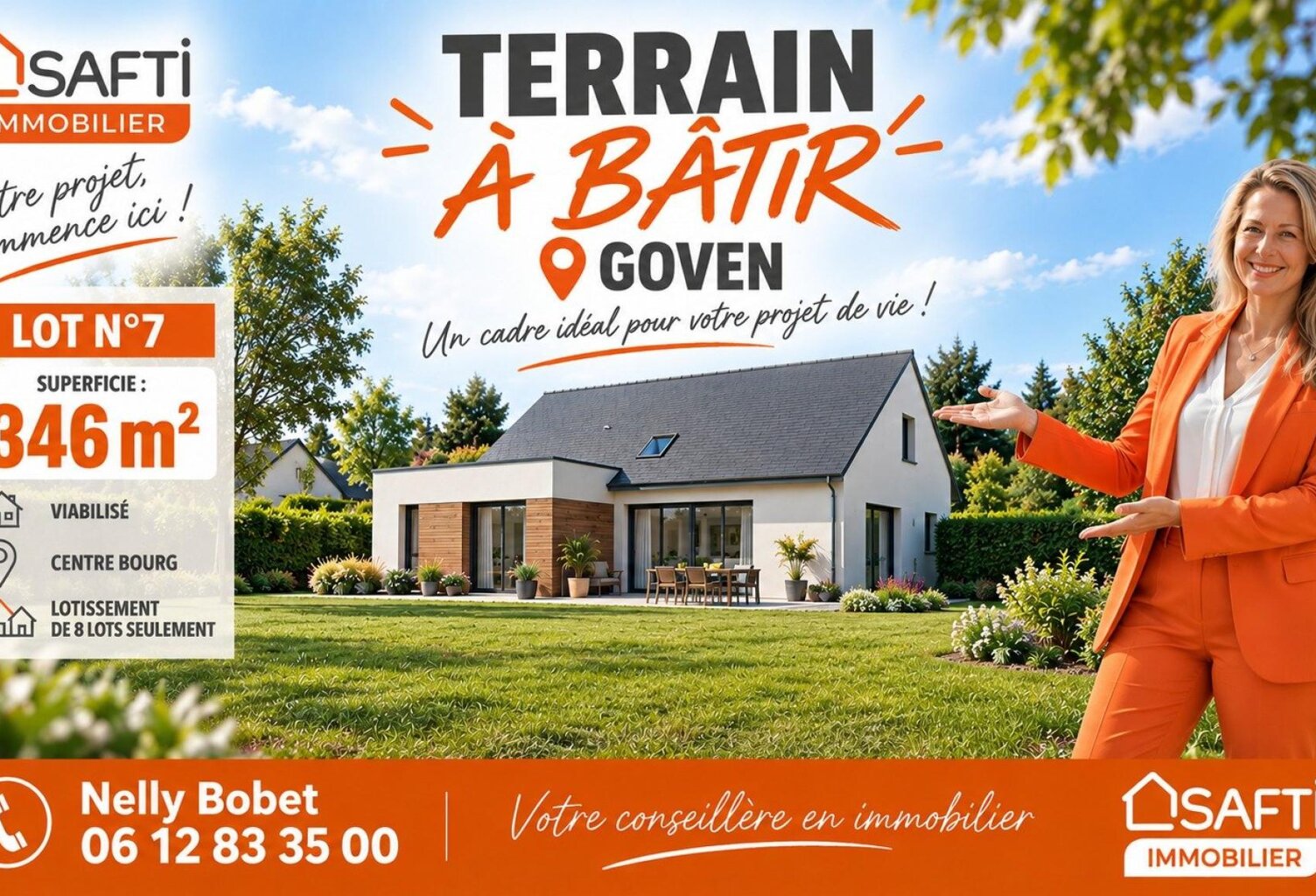 Terrain à bâtir de 346 m²  Viabilisé & Libre de constructeur  Dans un mini-lotissement intimiste sans mitoyenneté ! — photo 1