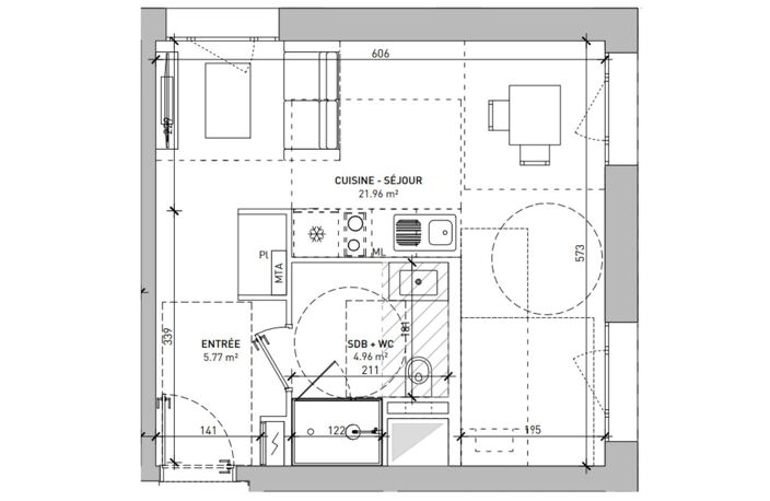 Vente Appartement 1 pièce — photo 3