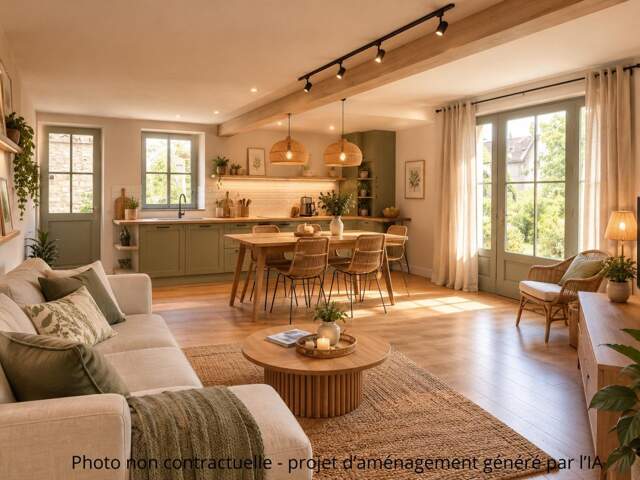 Maison en pierre rénovée en loft duplex — photo du bien
