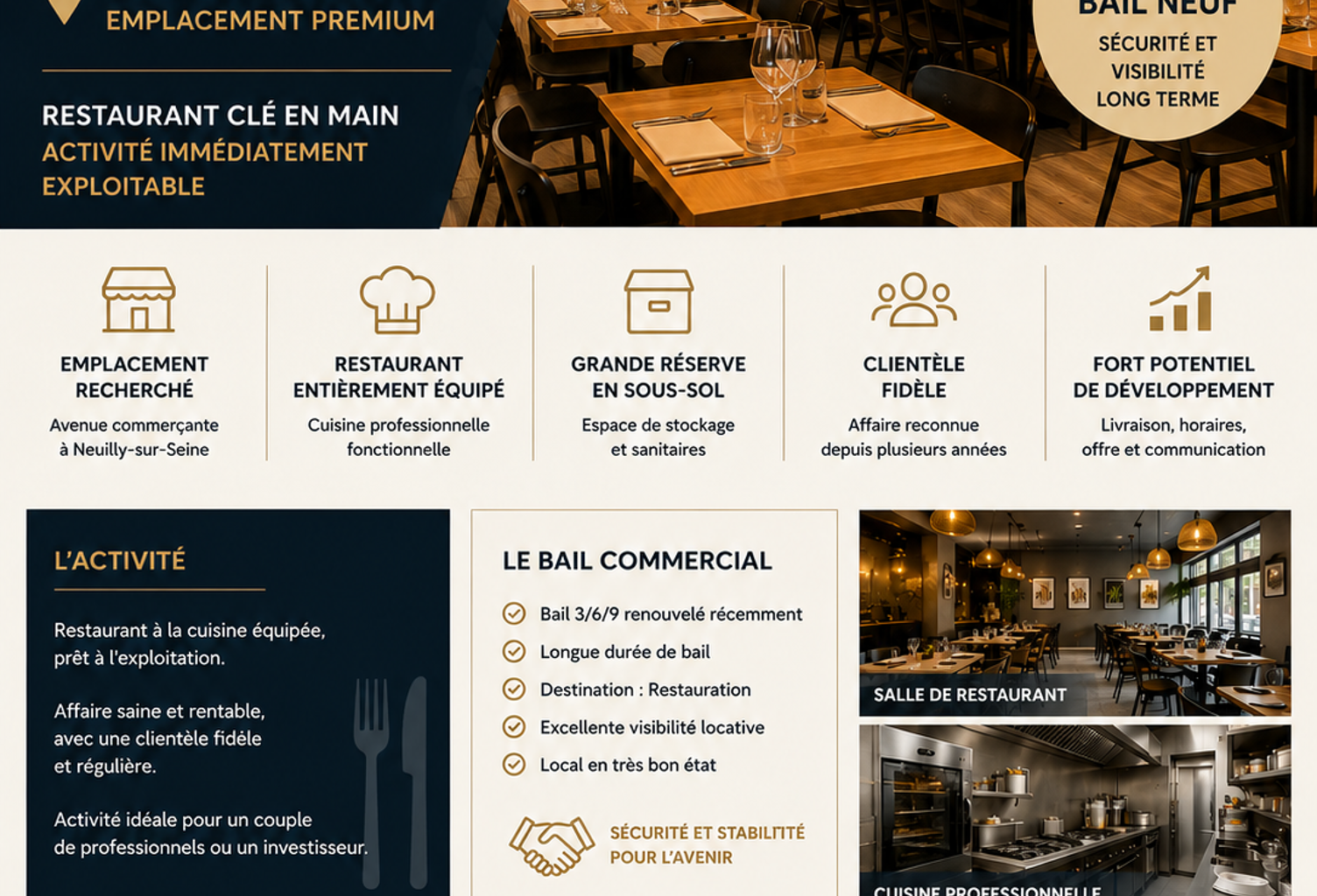 Vente Restaurant 80 m&sup2; — photo 1
