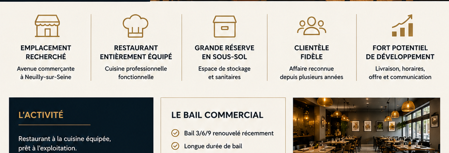 Commerce  80 m² à vendre à Neuilly-sur-Seine (92200)