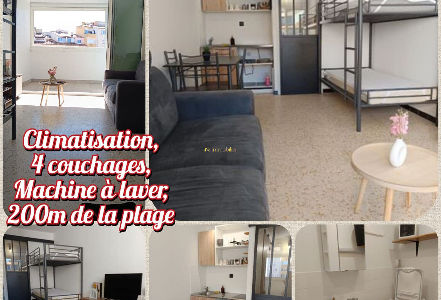 A VENDRE  STUDIO PROCHE DES PLAGES ET COMMERCES — photo 1