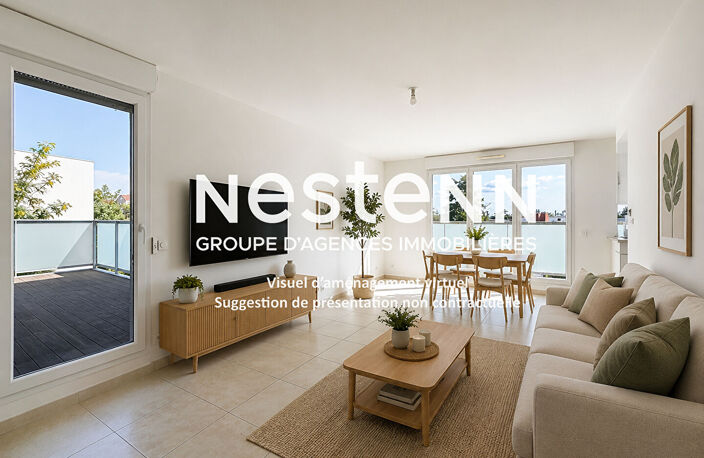 Appartement T4 BRON - 76 m2 - 3 chambres - Grande terrasse - Garage PMR - Immeuble récent - 69500 BRON — photo 3
