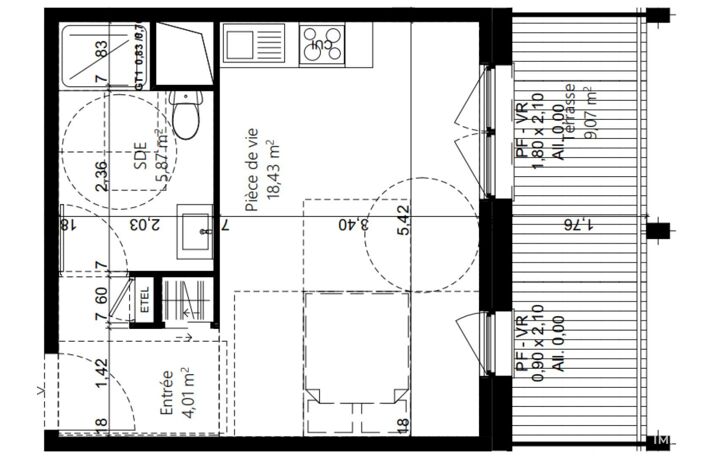 Vente Appartement 1 pièce — photo 3