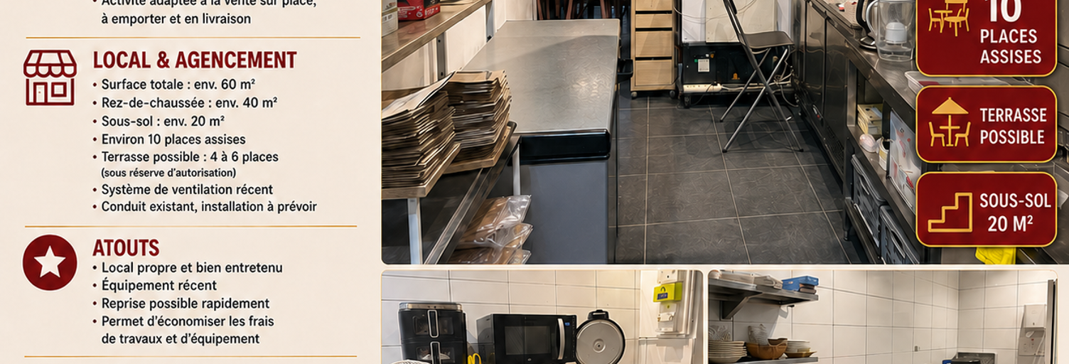 Commerce  40 m² à vendre à Paris 17 (75017)