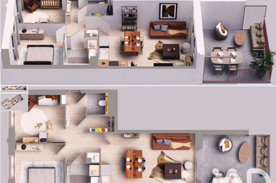 Appartement 3 pièces 267000 €