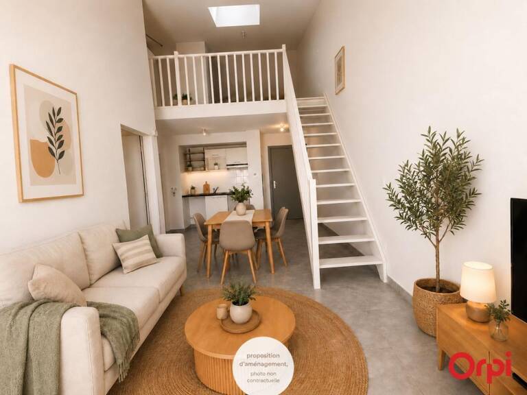 Marseillan centre – T3 duplex en dernier étage avec terrasse de 20 m² et parking — photo 1