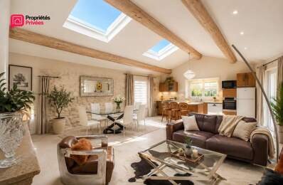UZES : A 5 minutes d'Uzès, magnifique maison en pierre rénovée avec terrasse tropézienne, 3 chambres, Grand séjour, et garage exceptionnel de 90 m² — photo du bien